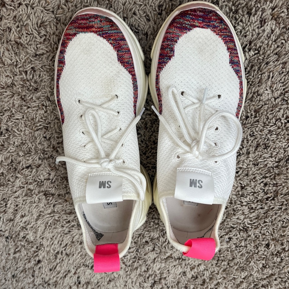 Steve Madden chunky white and multi colored sneakers